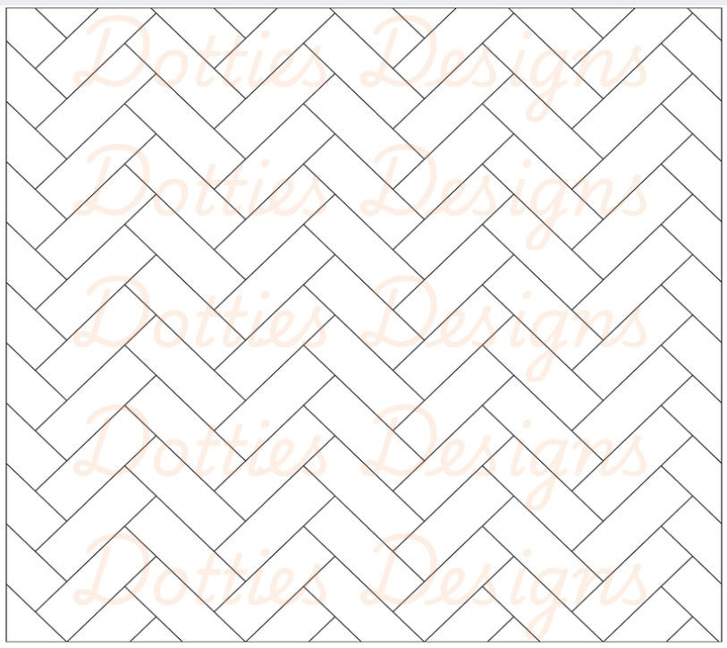 Small Cut Herringbone Pre Cut Template