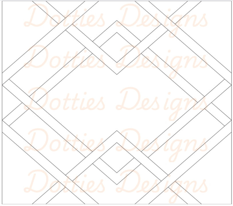 Crossed Diamonds Pre Cut Template