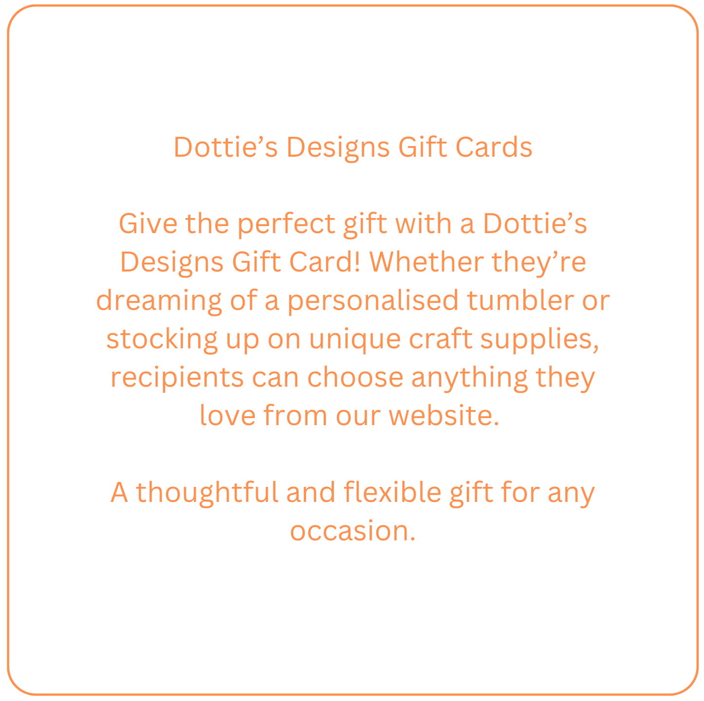 Dottie's Designs Gift Cards
