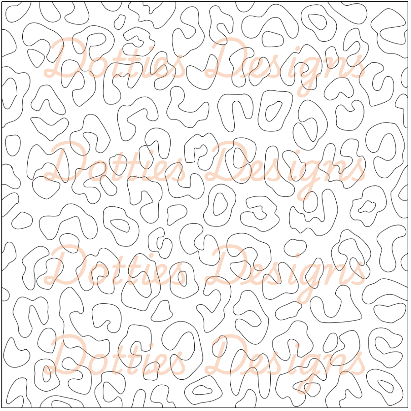 B2.5 - Large Leopard Pre Cut Template