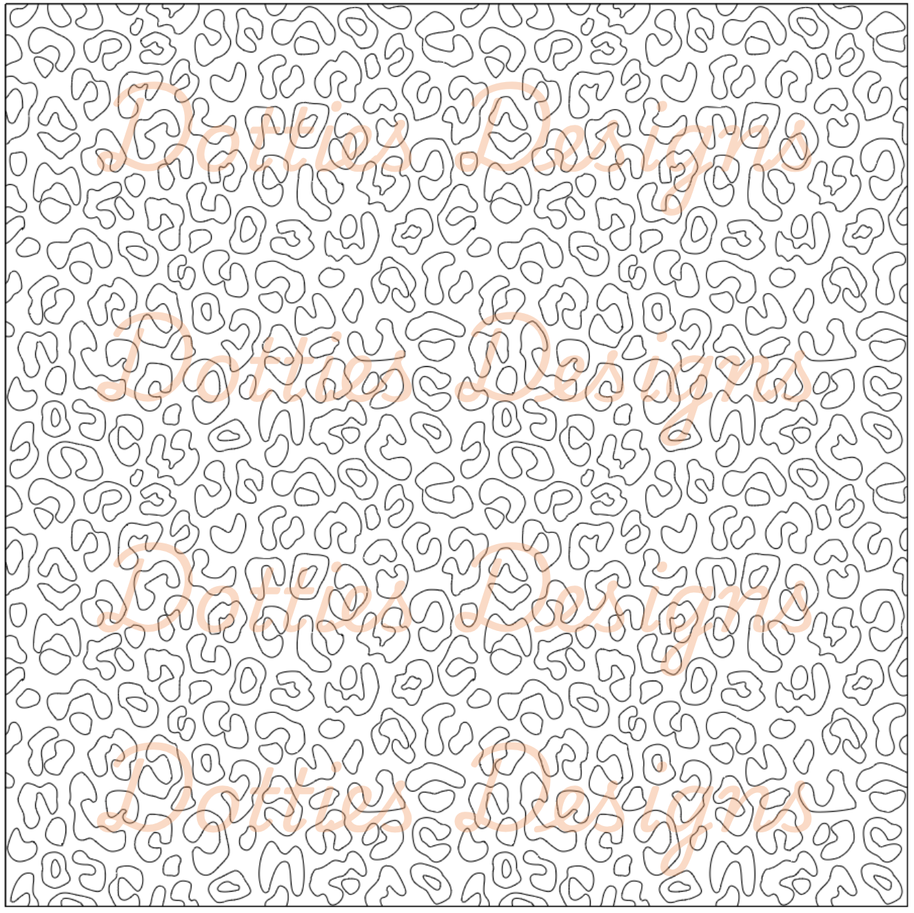 B2.6 - Small Leopard Pre Cut Template