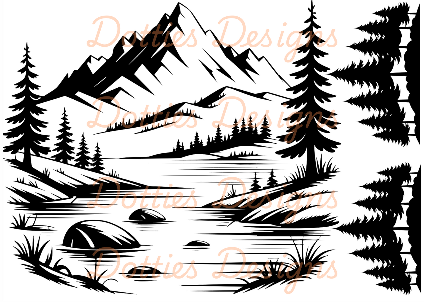Mountain Scene Peekaboo (Expert)