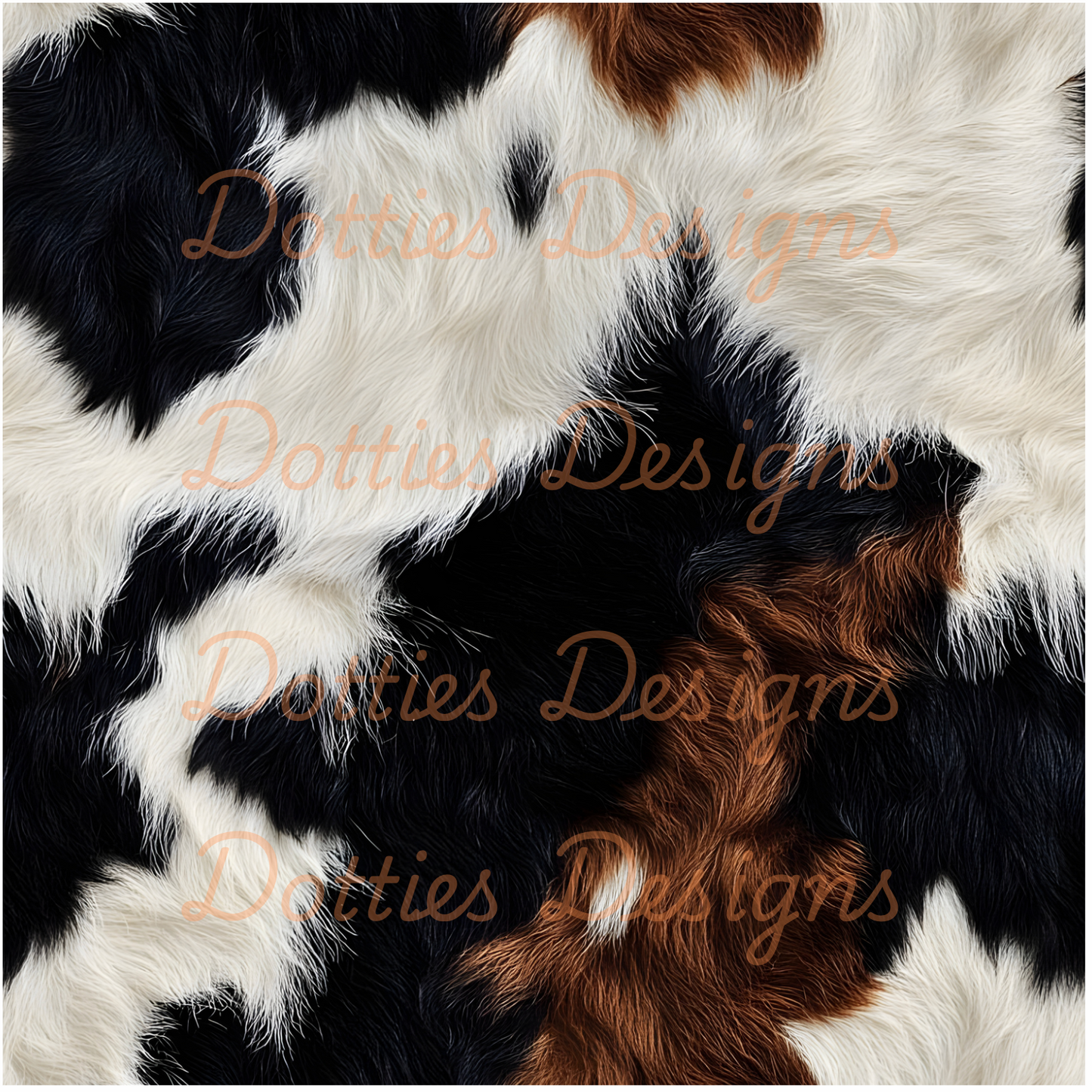 #4 - Cow Print - 10"x 10" Printed Vinyl