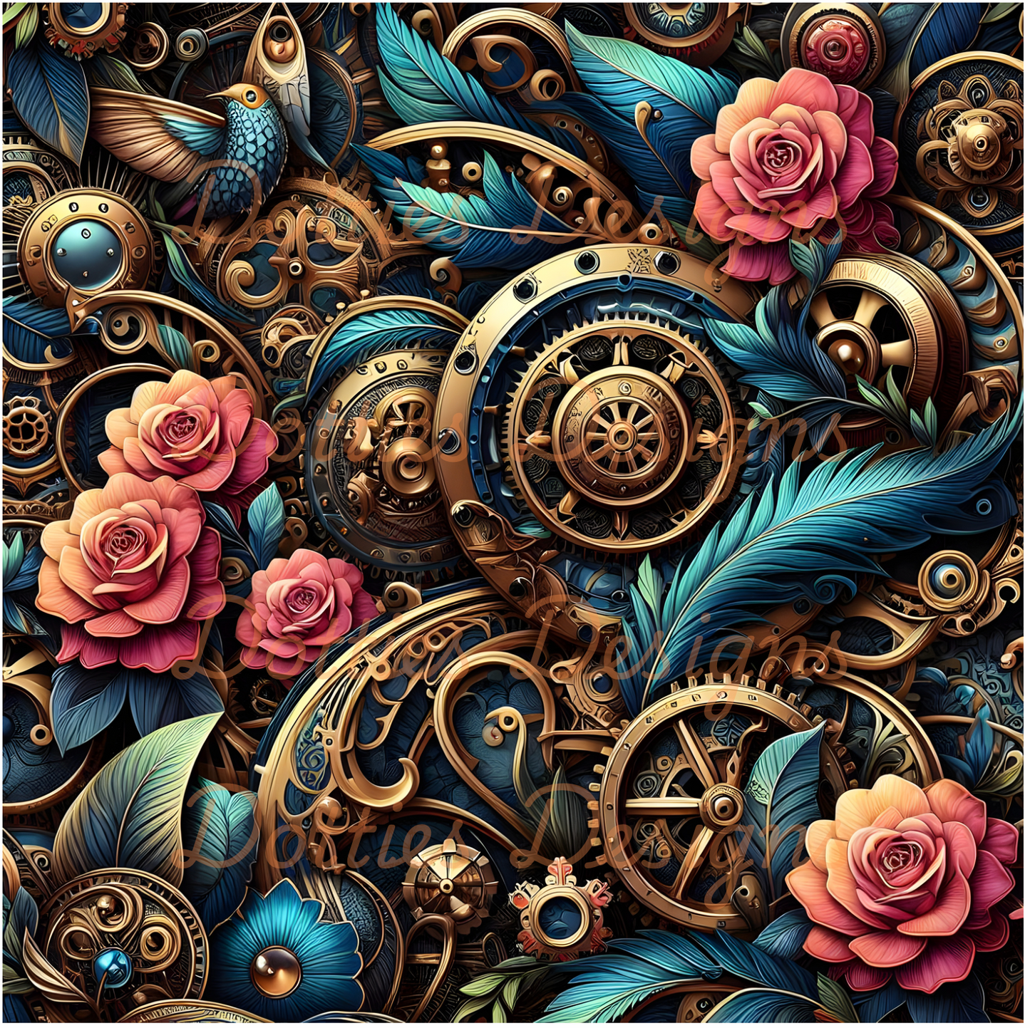 #5 Steam Punk - 10"x 10" Printed Vinyl