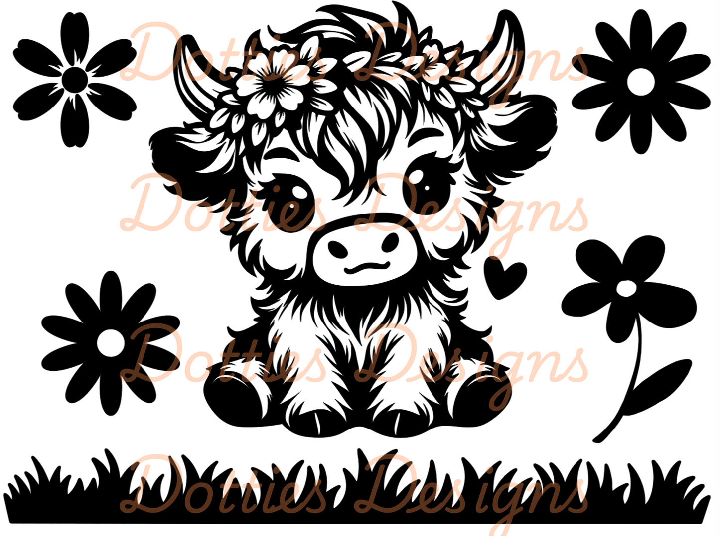 Highland Cow Peekaboo (Intermediate)