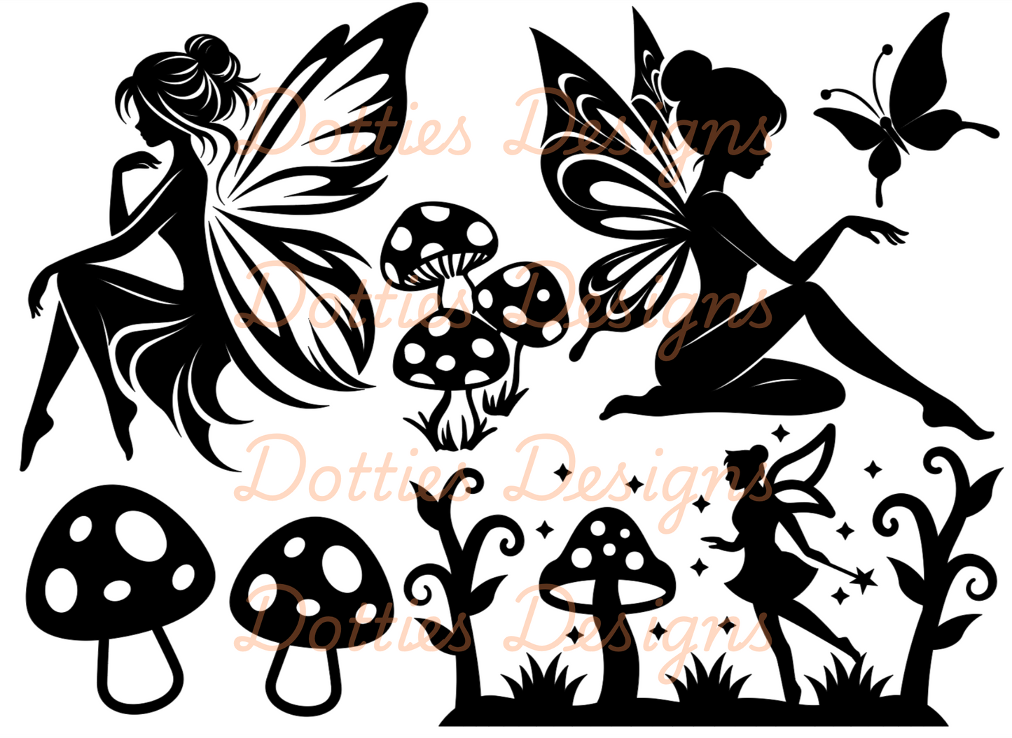 Fairies and Mushrooms Peekaboo (Intermediate)