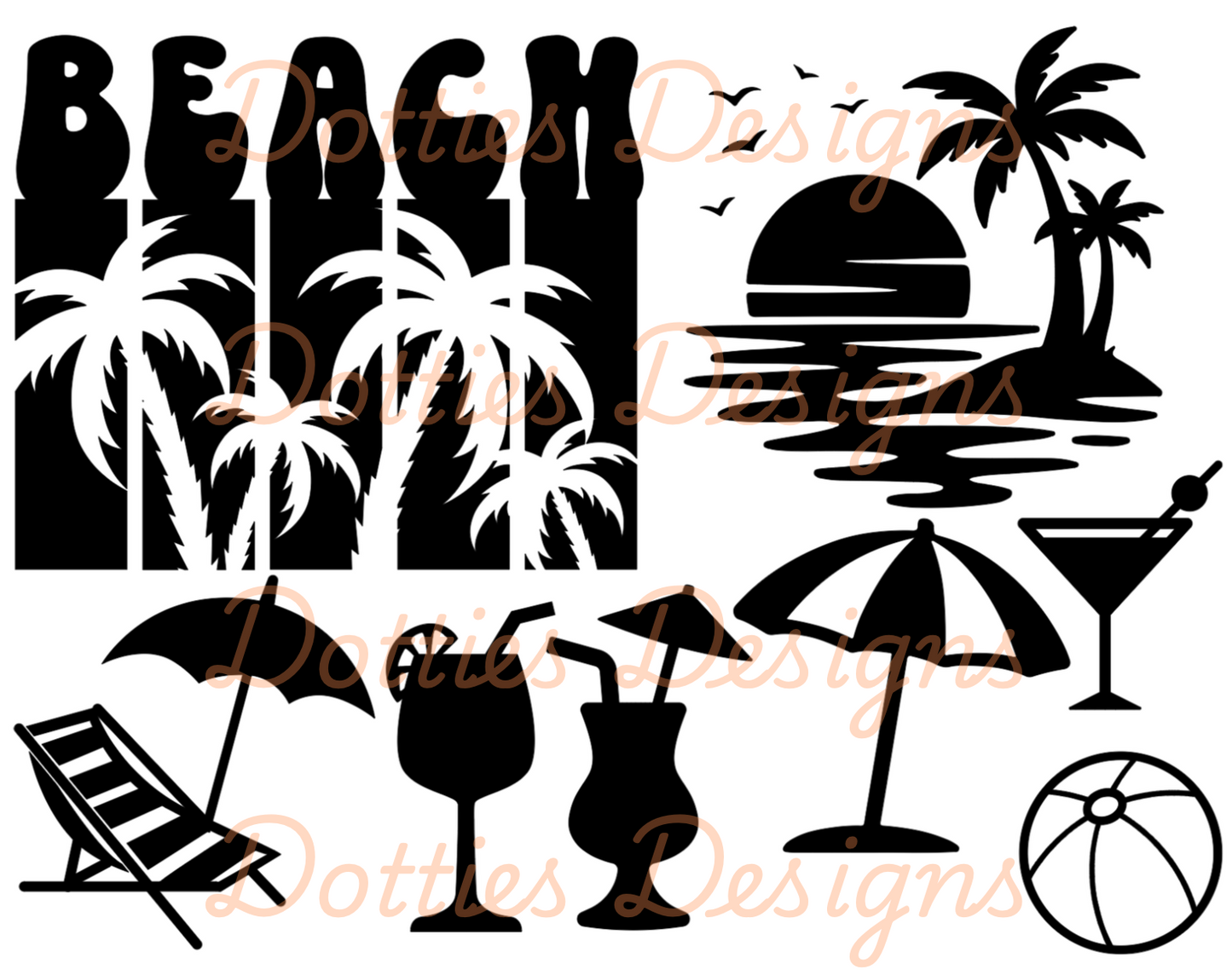 Beach Scene Peekaboo (Intermediate)
