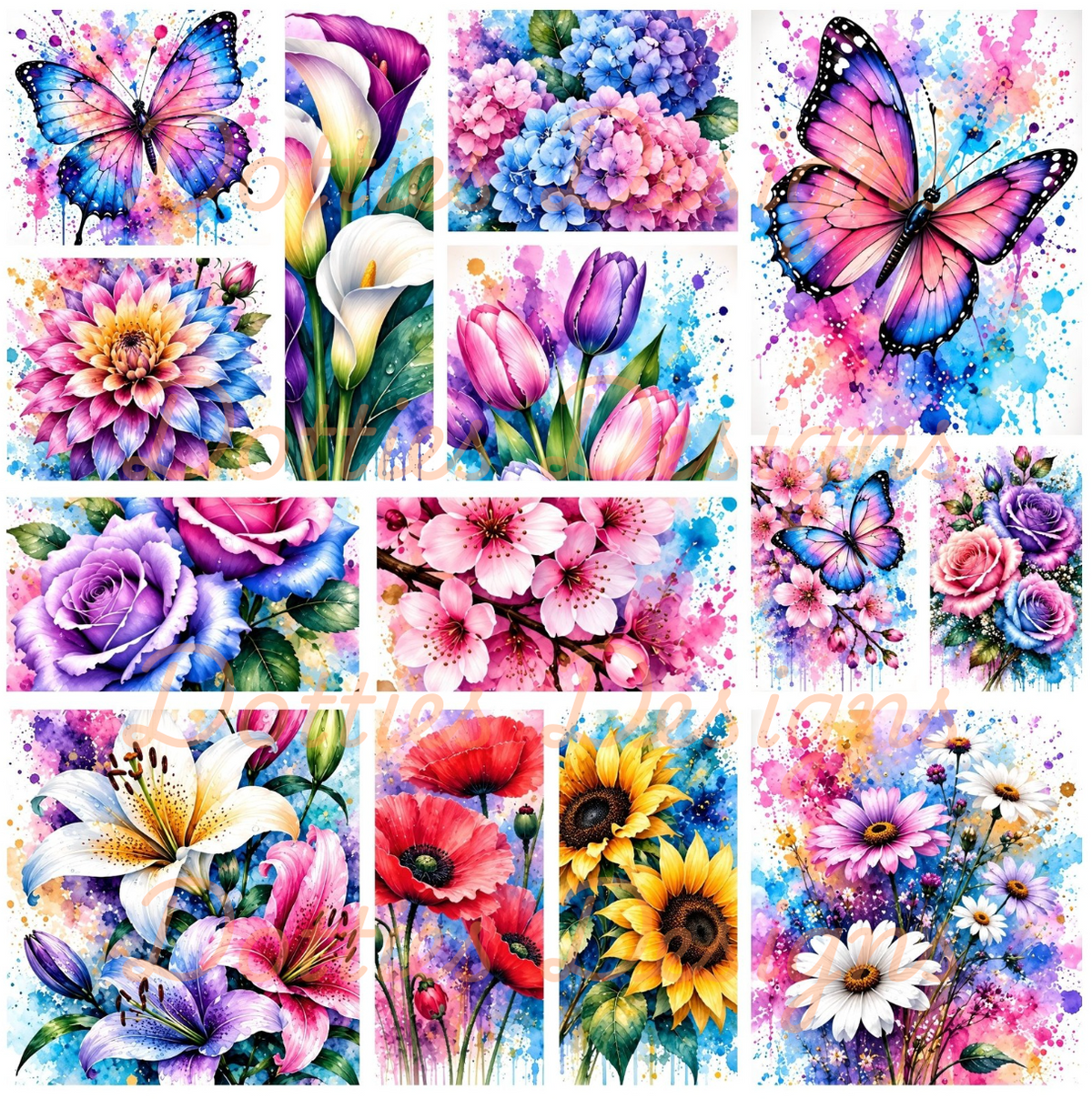 Watercolour Garden/Element Sheet