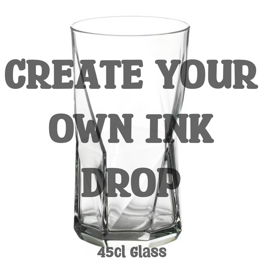 Create your own Ink Drop 45cl Glass