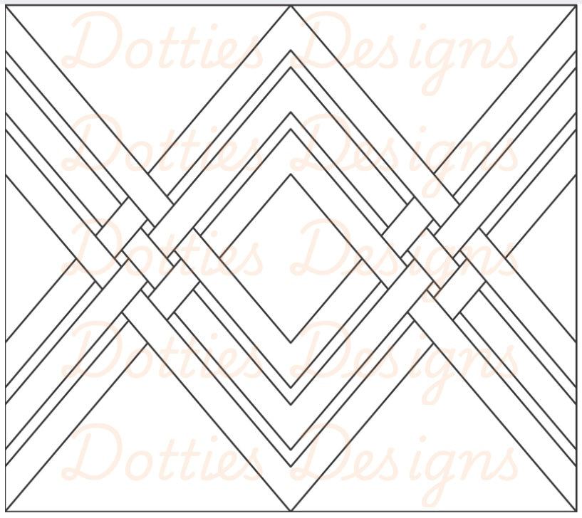 Weaved Diamonds Pre Cut Template