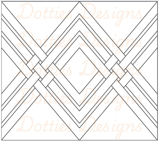 Weaved Diamonds Pre Cut Template