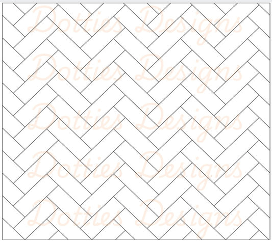 Small Cut Herringbone Pre Cut Template