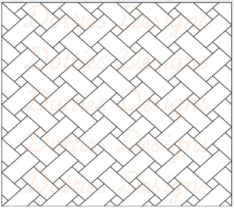 Basket Weave Pre Cut Template