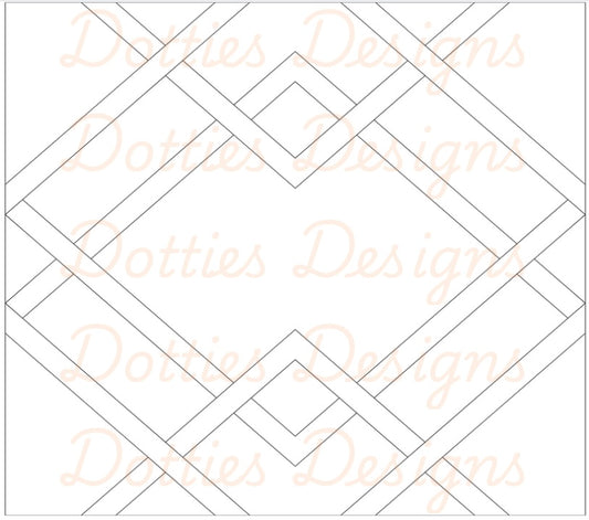 Crossed Diamonds Pre Cut Template