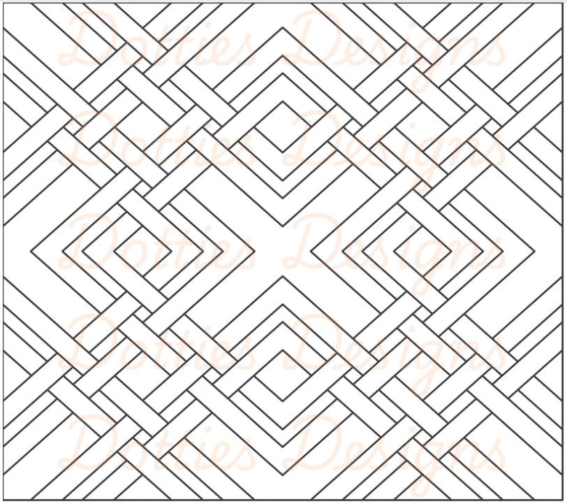 Linked Diamonds Pre Cut Template
