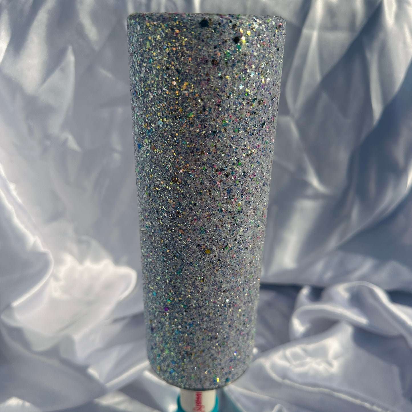 All About That Silver Combo Glitter Base - 20oz Stainless Steel Tumbler