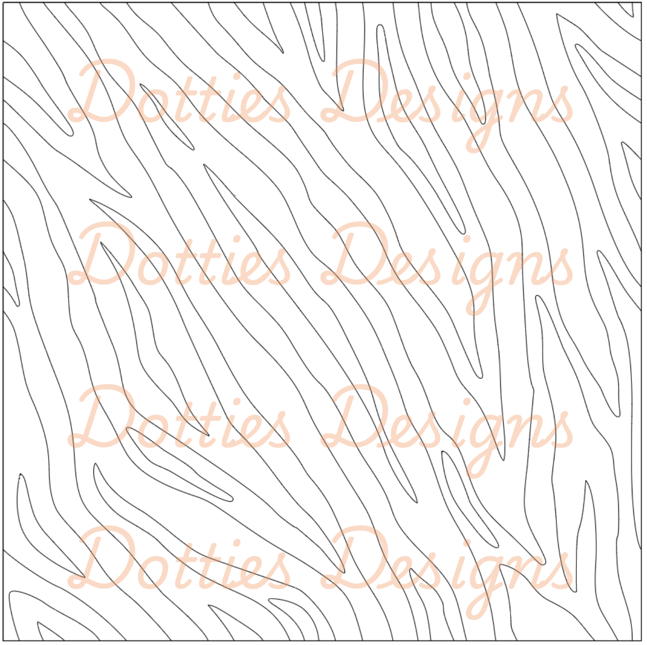 B2.7 - Large Zebra Pre Cut Template