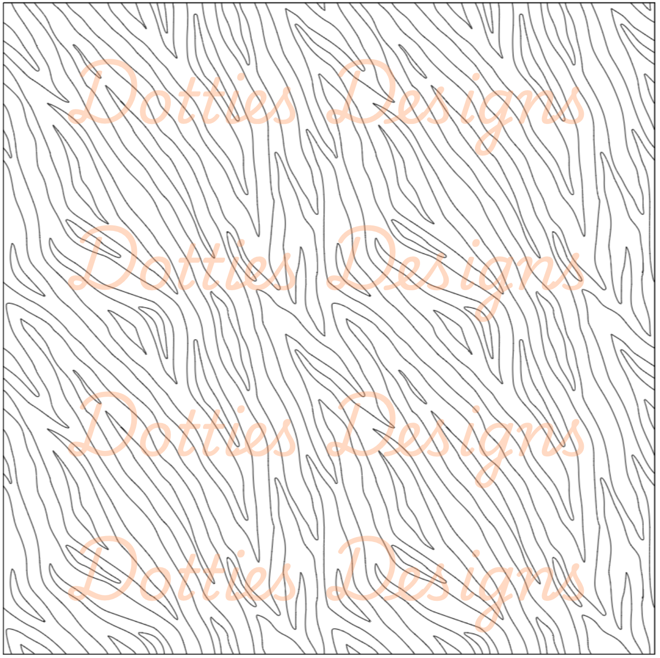 B2.8 - Small Zebra Pre Cut Template