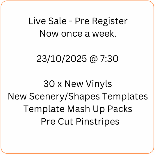 Live Sale Pre Register 23/10/2025 @ 7:30