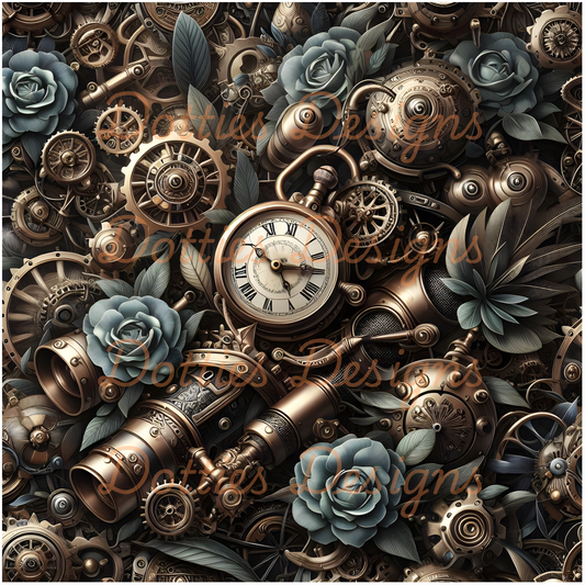 #8 Steam Punk - 10"x 10" Printed Vinyl