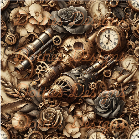 #22 Steam Punk - 10"x 10" Printed Vinyl