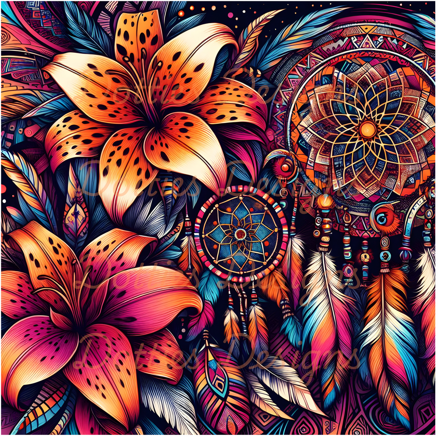 #3 Dream Catcher - 10"x 10" Printed Vinyl