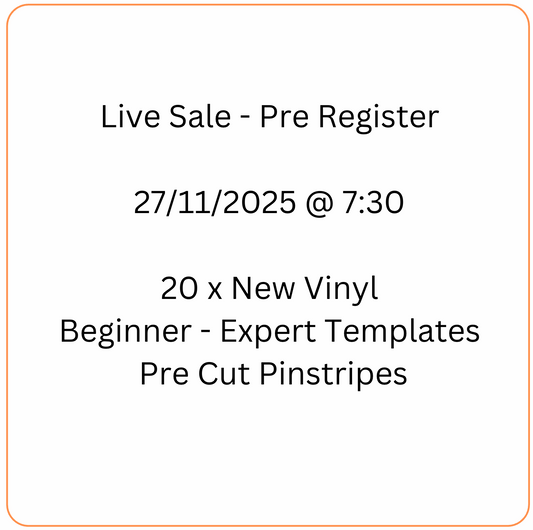 Live Sale Pre Register 27/11/2025 @ 7:30