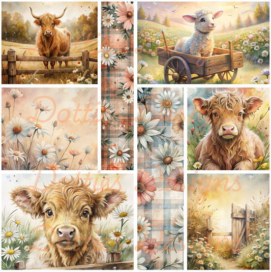 Highland Cow 2/Element Sheet