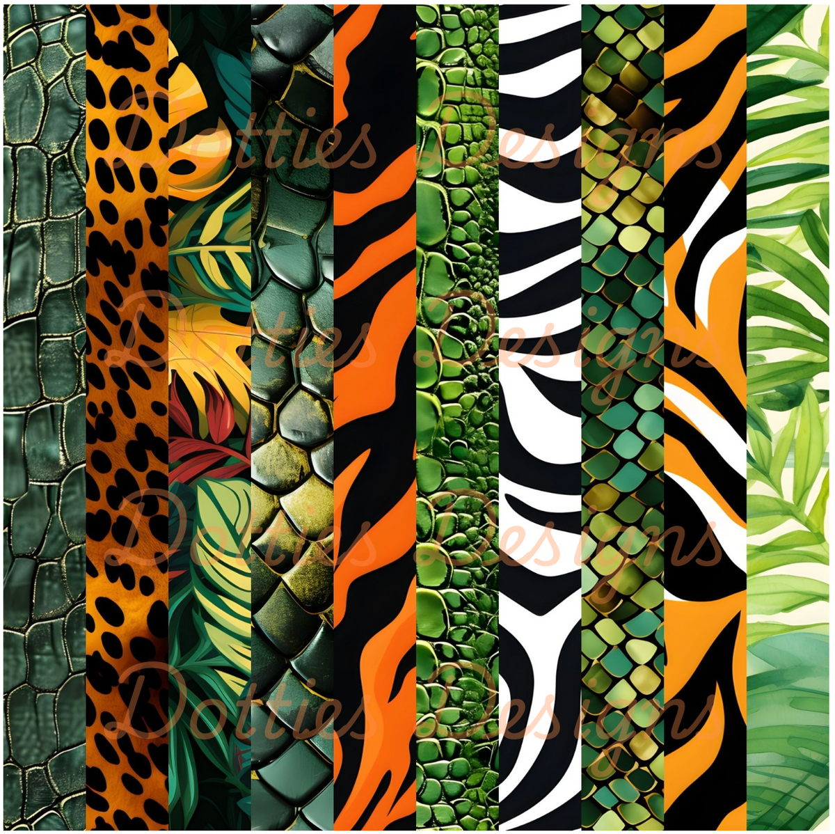 Tropical Print Washi/Stripe Vinyl