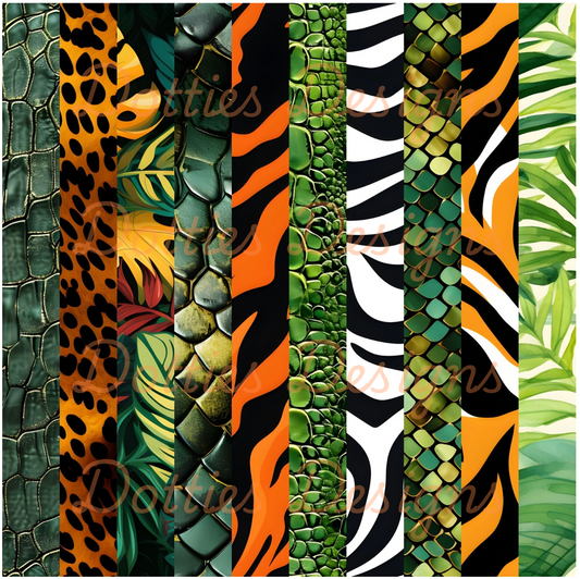 Tropical Print Washi/Stripe Vinyl