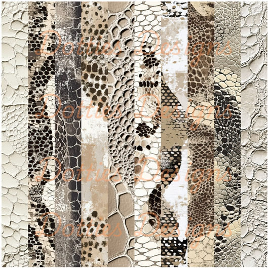 Snake Print Washi/Stripe Vinyl