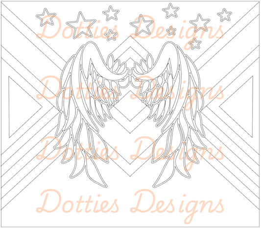 KGD Abstract Wings Pre Cut Template