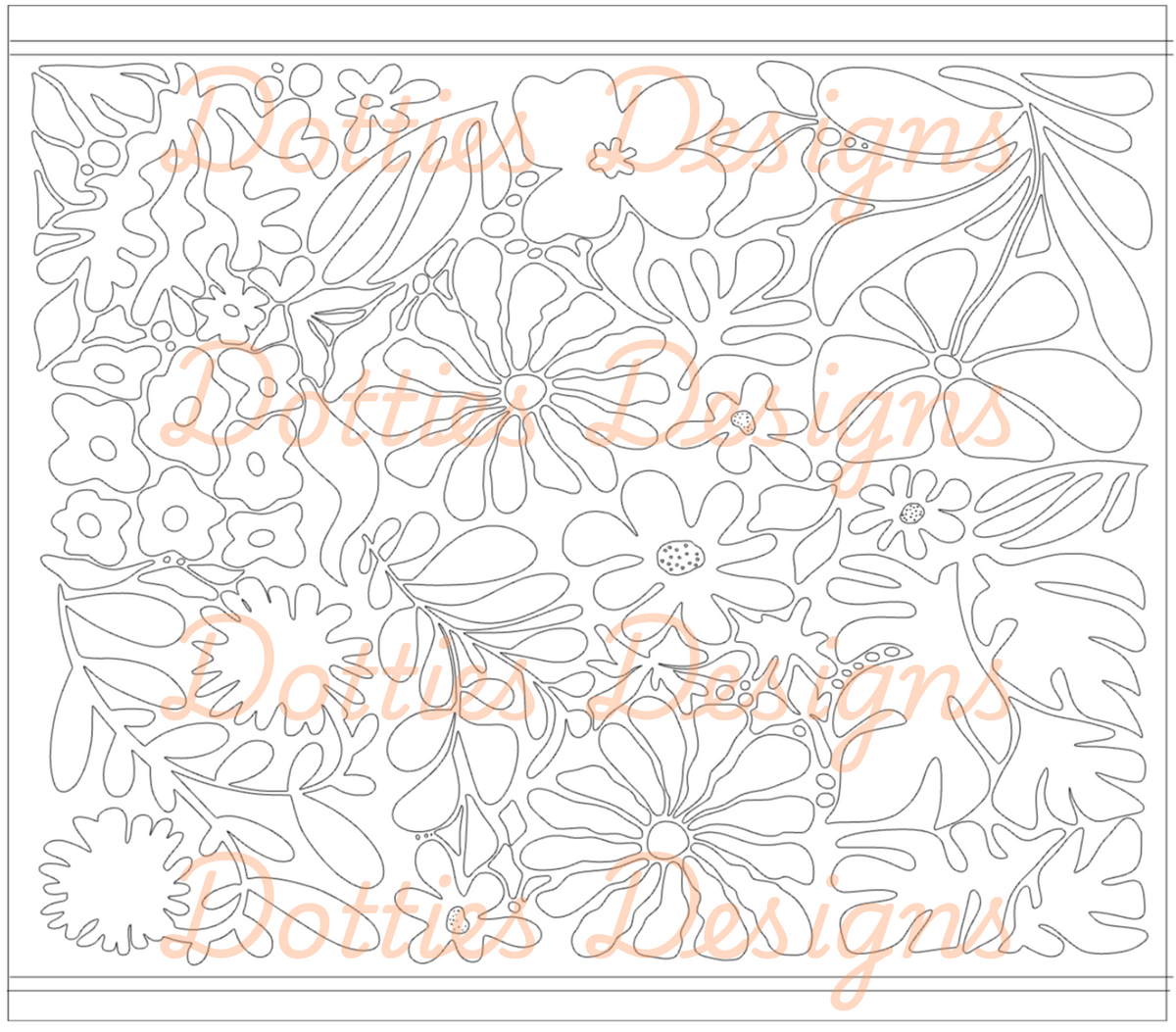 KGD Modern Florals Pre Cut Template
