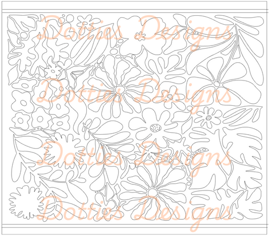 KGD Modern Florals Pre Cut Template