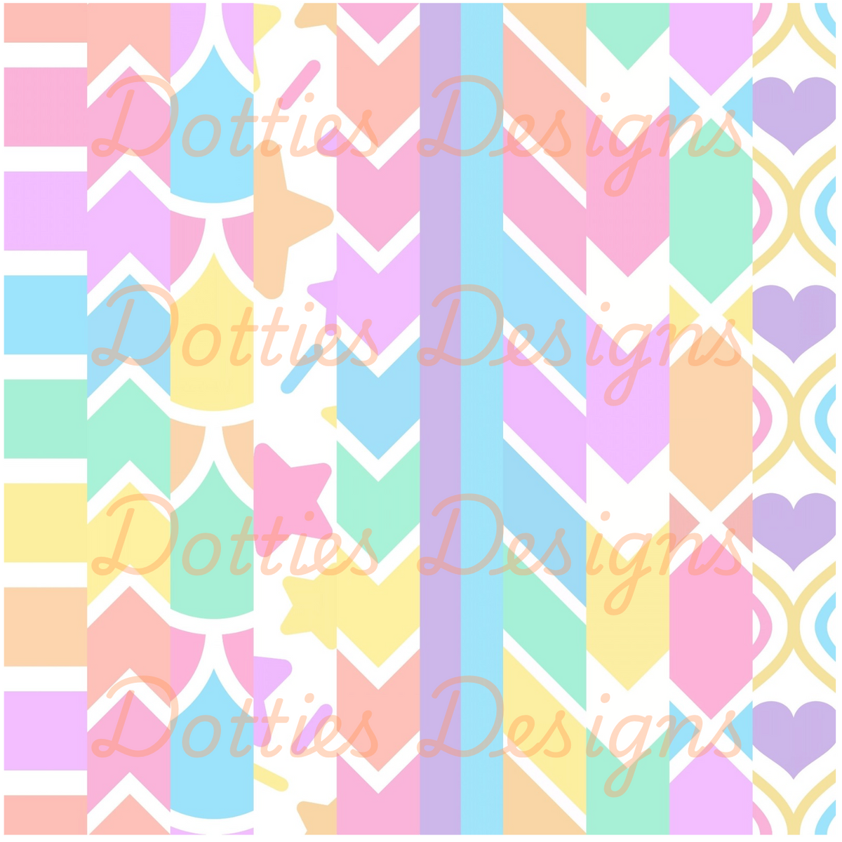 Pastel Rainbow Washi/Stripe Vinyl