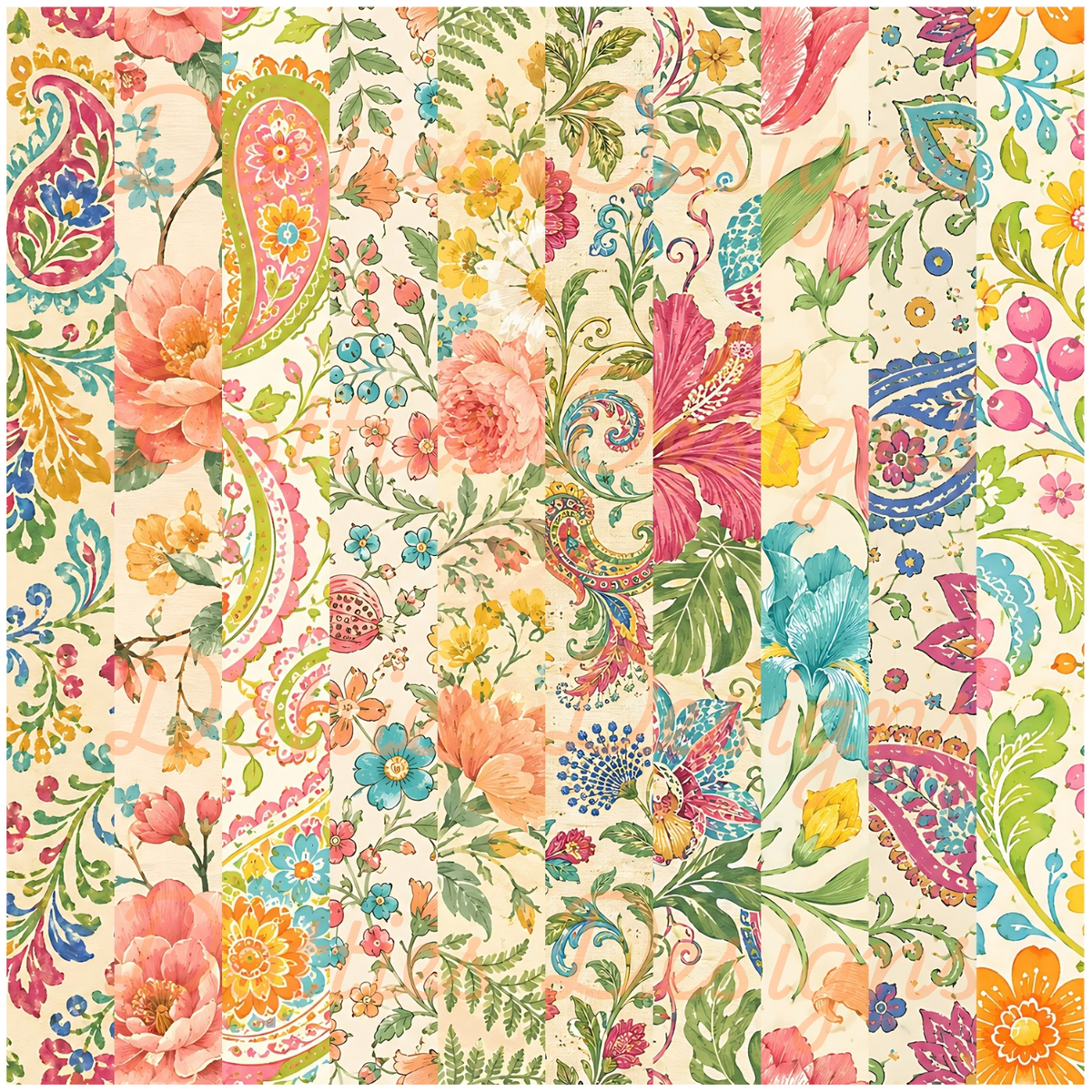 Paisley Washi/Stripe Vinyl