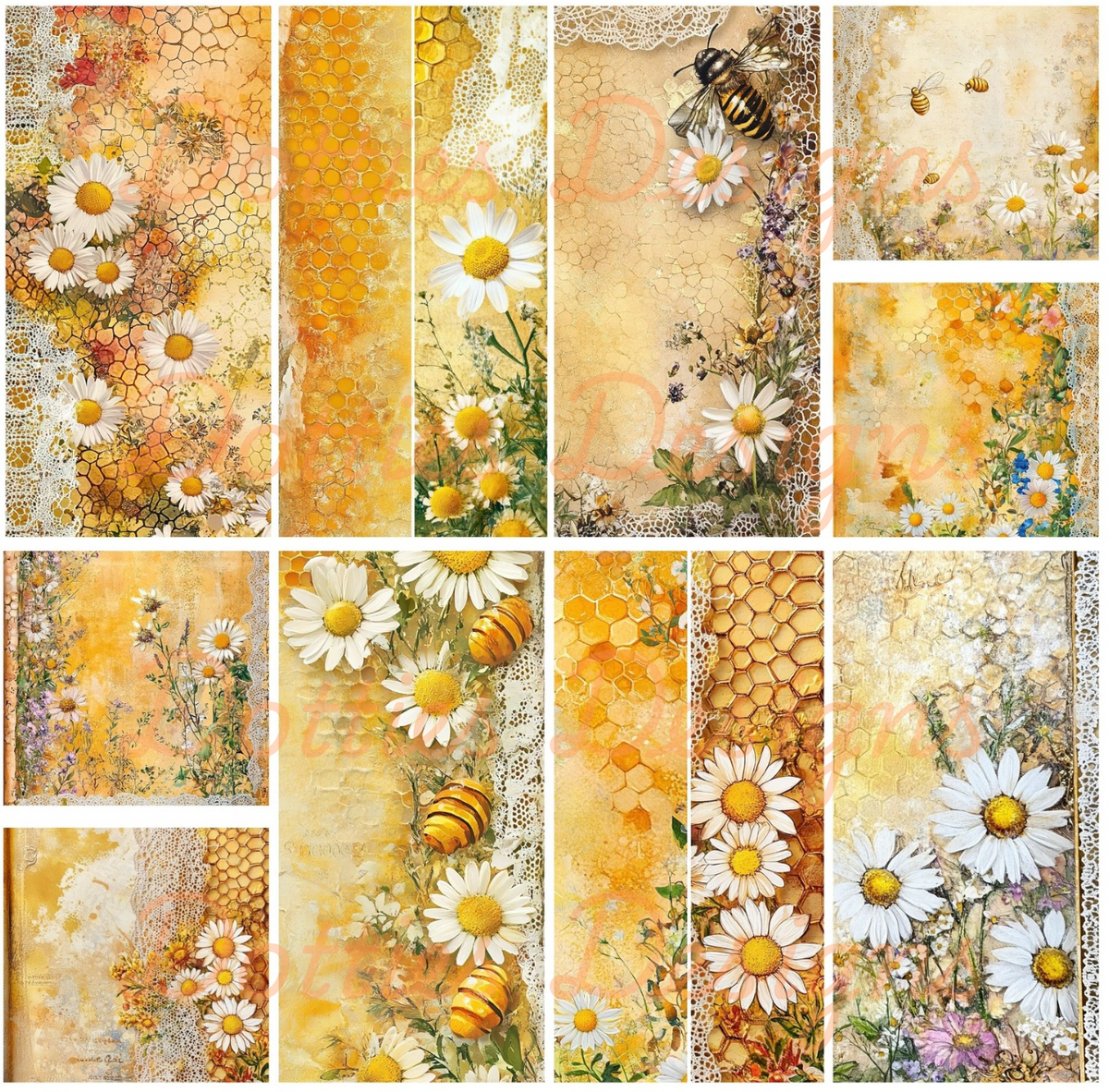 Honey Comb - Mixed Media Vinyl