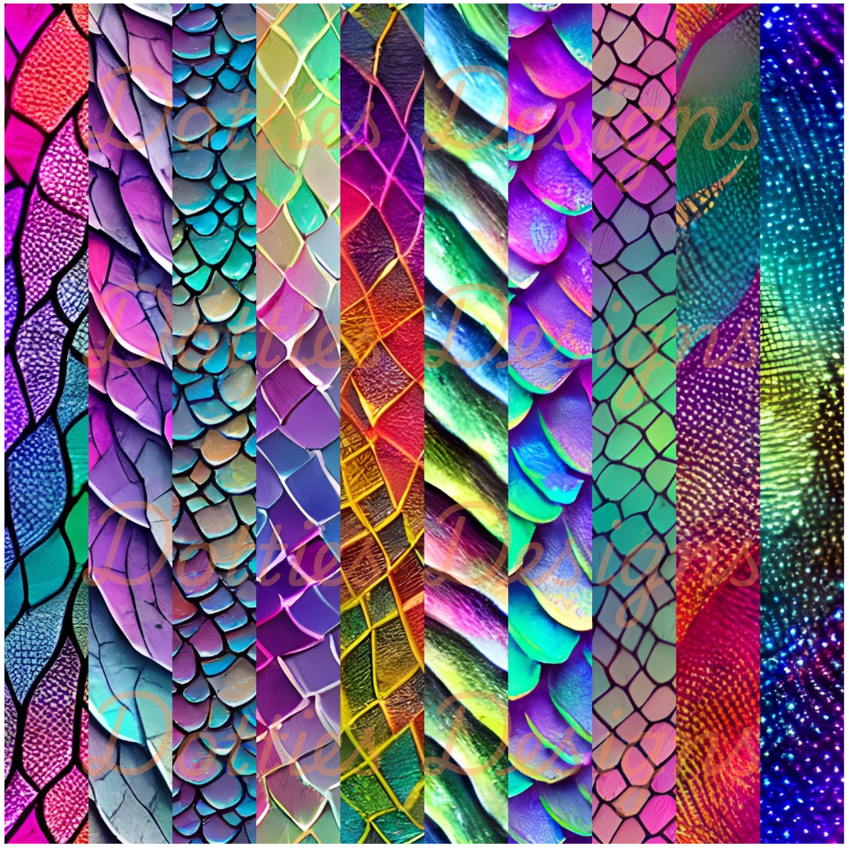 Coloured Scales Washi/Stripe Vinyl