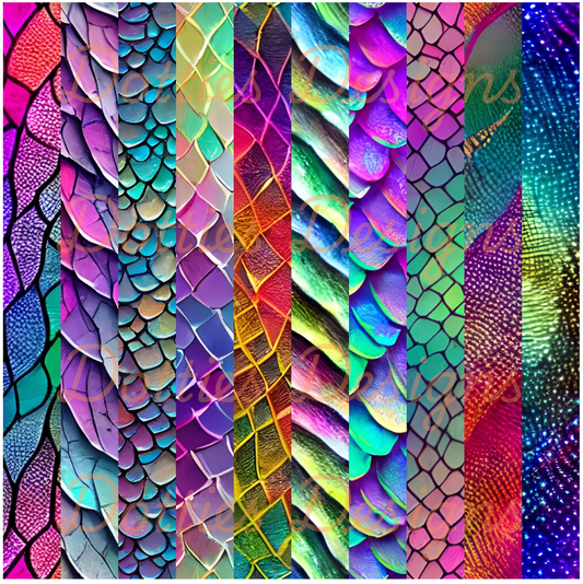 Coloured Scales Washi/Stripe Vinyl