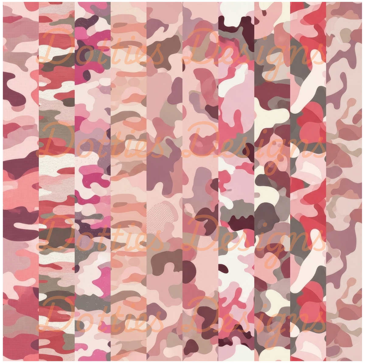 Pink Camo Washi/Stripe Vinyl