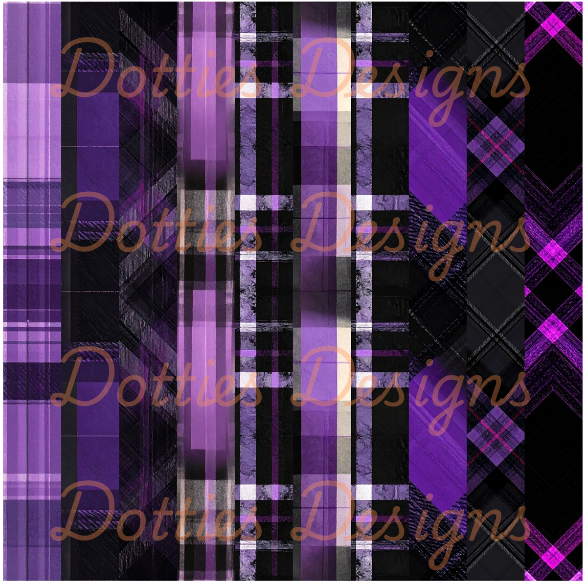 Purple Plaid Washi/Stripe Vinyl