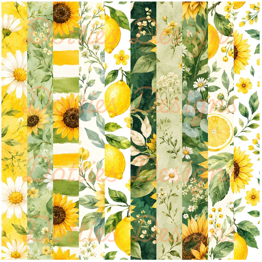 Summer Sunflower Washi/Stripe Vinyl