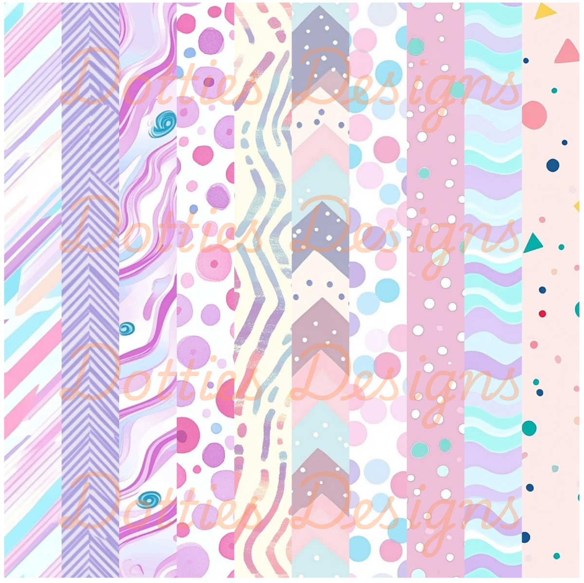 Pastel Polka Dot Washi/Stripe Vinyl
