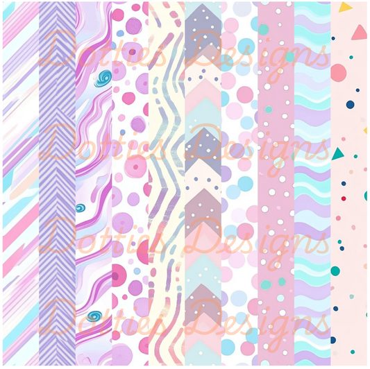 Pastel Polka Dot Washi/Stripe Vinyl