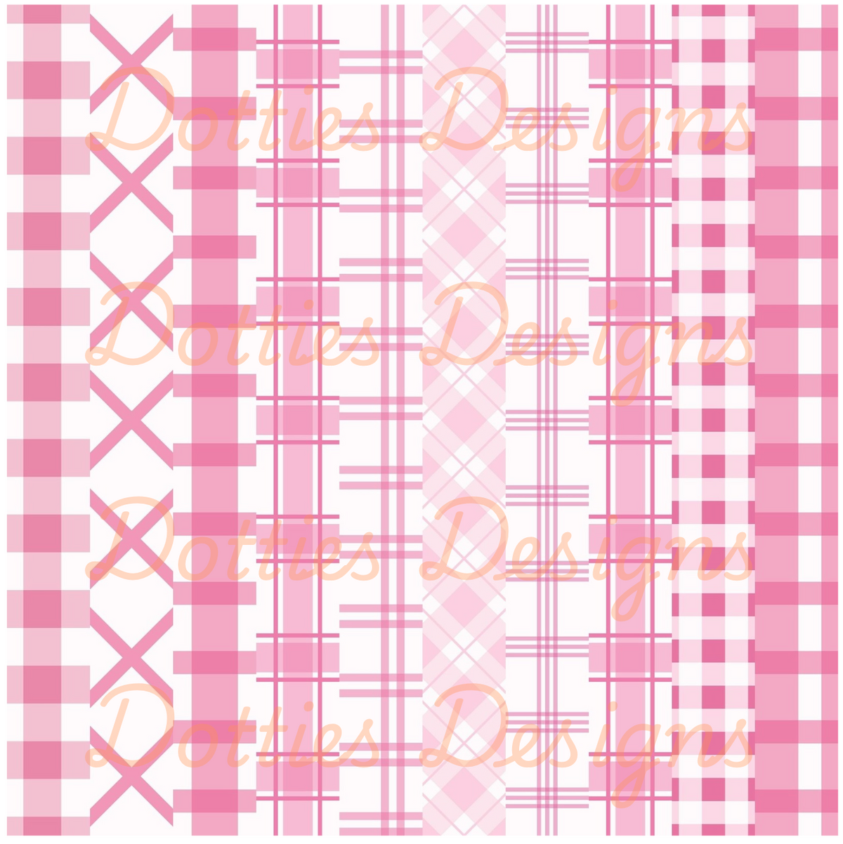 Pink Plaid Washi/Stripe Vinyl